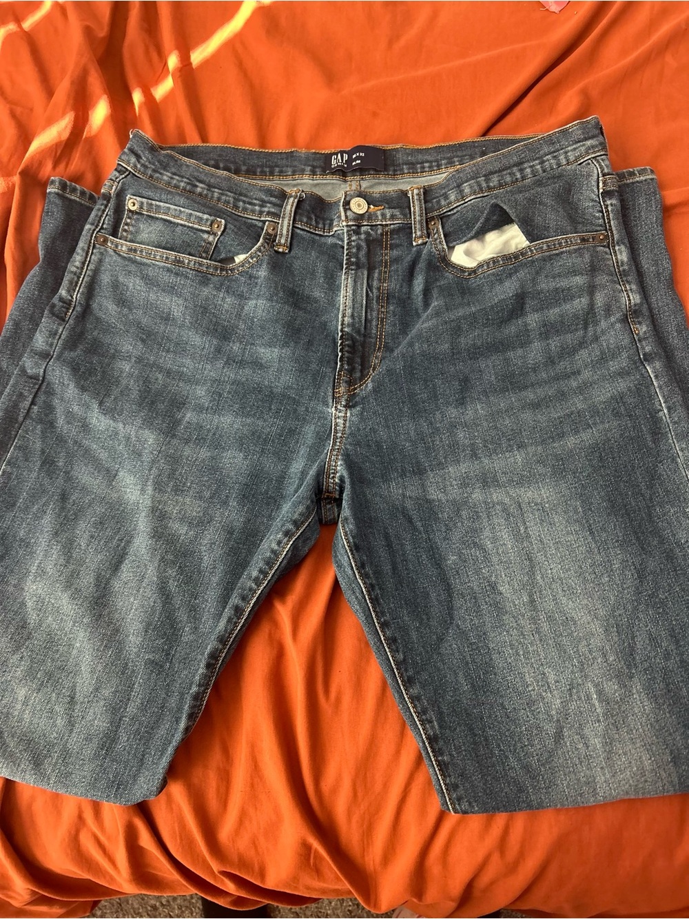 GAP Men’s Slim Straight Denim Jeans in Faded Blue